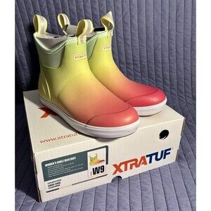 Xtratuf Women's Ankle Deck Boot, Yellow Aurora, Size 9